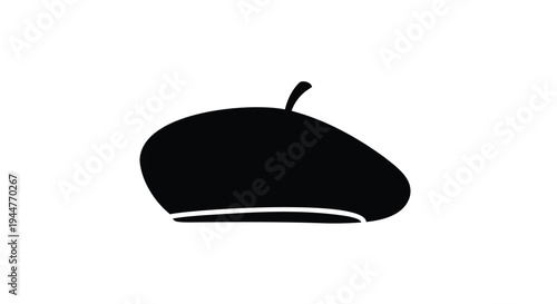 Vector black beret icon