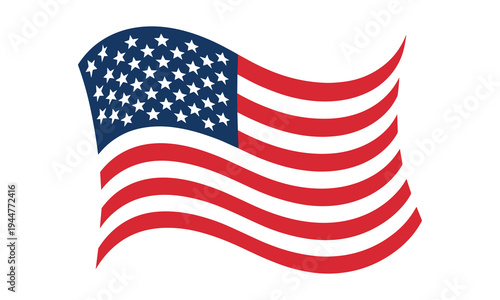 Vector American flag icon
