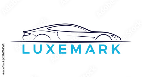 Elegant Car Logo Design with Brand Name Luxemark.