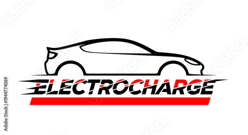 Electrocharge Electric Car Logo Design.