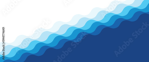 Sea waves layered vector background illustration and sea beach vector illustration.