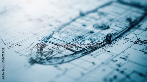 Detailed architectural blueprint of ship design highlighting engineering precision