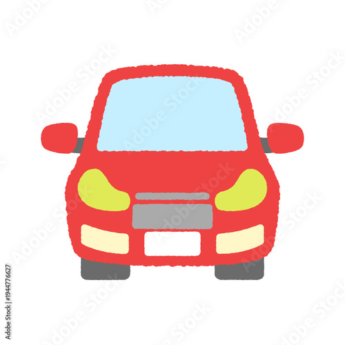 手書き風のシンプルアイコンイラスト　自動車