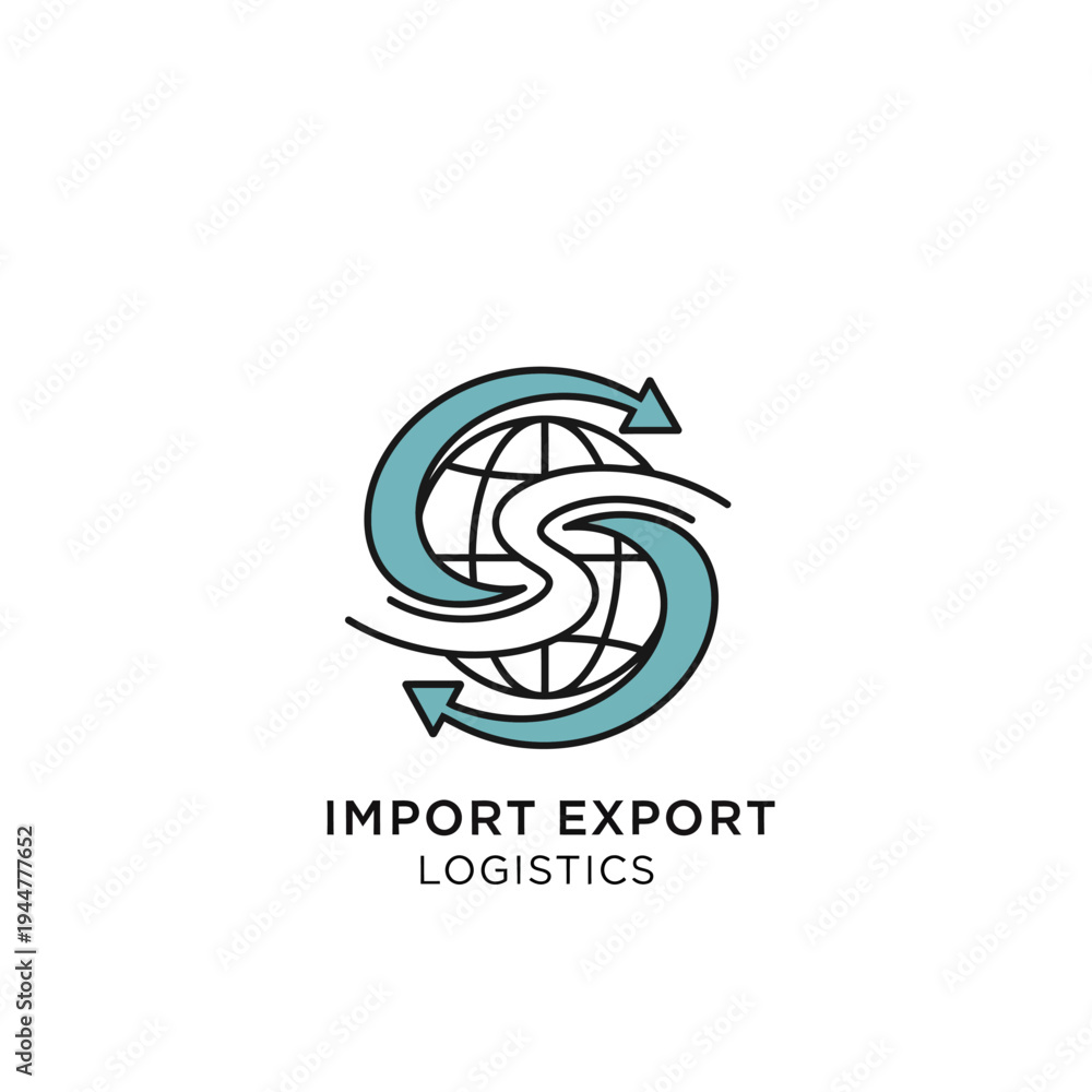 Obraz premium Import Export Logistics Global Trade.