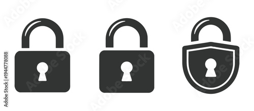 Secure lock icons vector illustration for safety and privacy concept security padlocks design 90