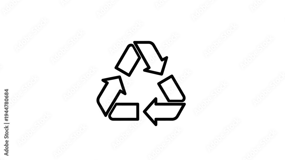 Obraz premium Recycling Symbol Arrows Forming Circle.