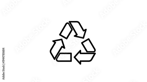 Recycling Symbol Arrows Forming Circle.