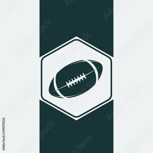American Football Sport Rugby Ball Icon.