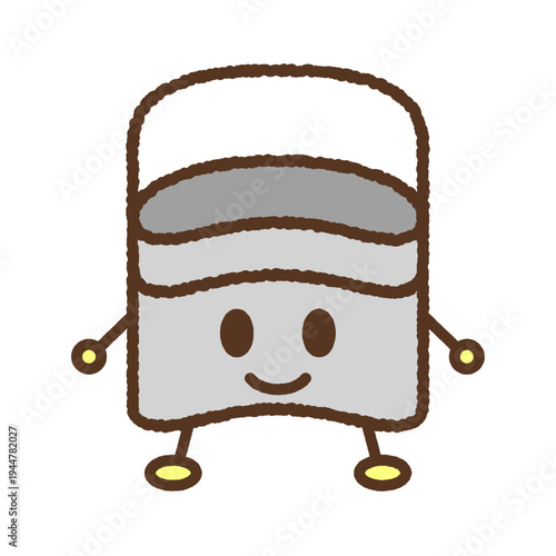 手書き風のキャラクター単品アイコンイラスト　飯盒