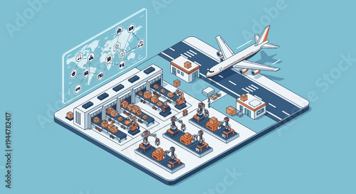 Airplane on a large tablet screen.