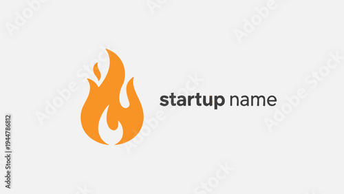 Startup company flame logo design.