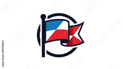 Czech Republic flag icon symbol.