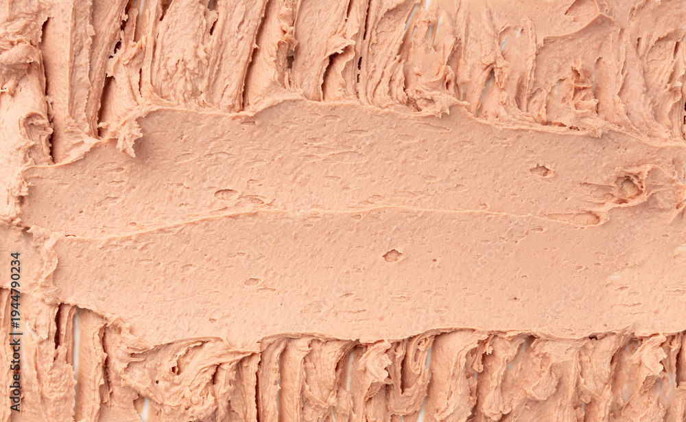 Fototapeta premium Meat Paste Isolated. Tuna Pate Smear, Liver Mousse, Terrine Spread or Fish Paste
