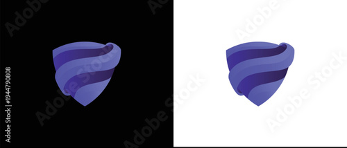 shield logo security icon abstract blue business symbol of protection safe secure guard reliability vector design element