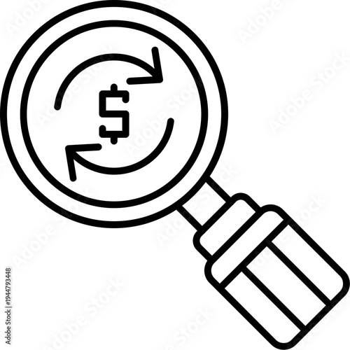 ROI Analysis Outline Icon