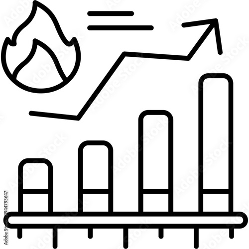 Trend Analysis Outline Icon