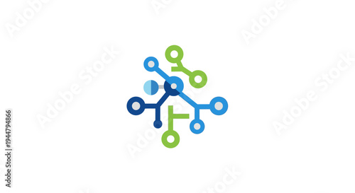 Molecular Structure Diagram with Colored Atoms.