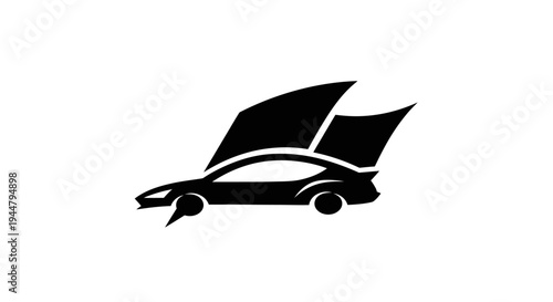 Sail Car Vehicle Graphic Design Element.