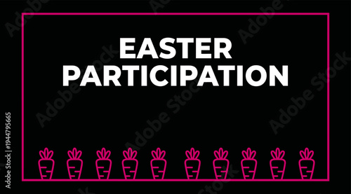 Easter Participation Award 2026 Vector Template – Holiday Recognition Certificate Illustration, Kids Achievement, Spring Celebration, Printable Design