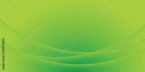 Abstract Smooth Natural Green Wavy Background Design Template Vector, Blurry Green Mesh Gradient Background with Copy Space for Text