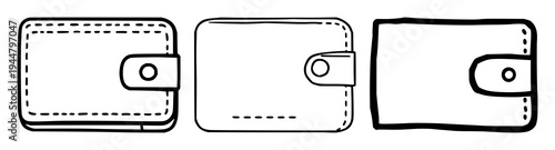 Digital wallet UI icon set with pixel perfect clean design featuring cryptocurrency, fintech, finance icons with white background and stylized graphics