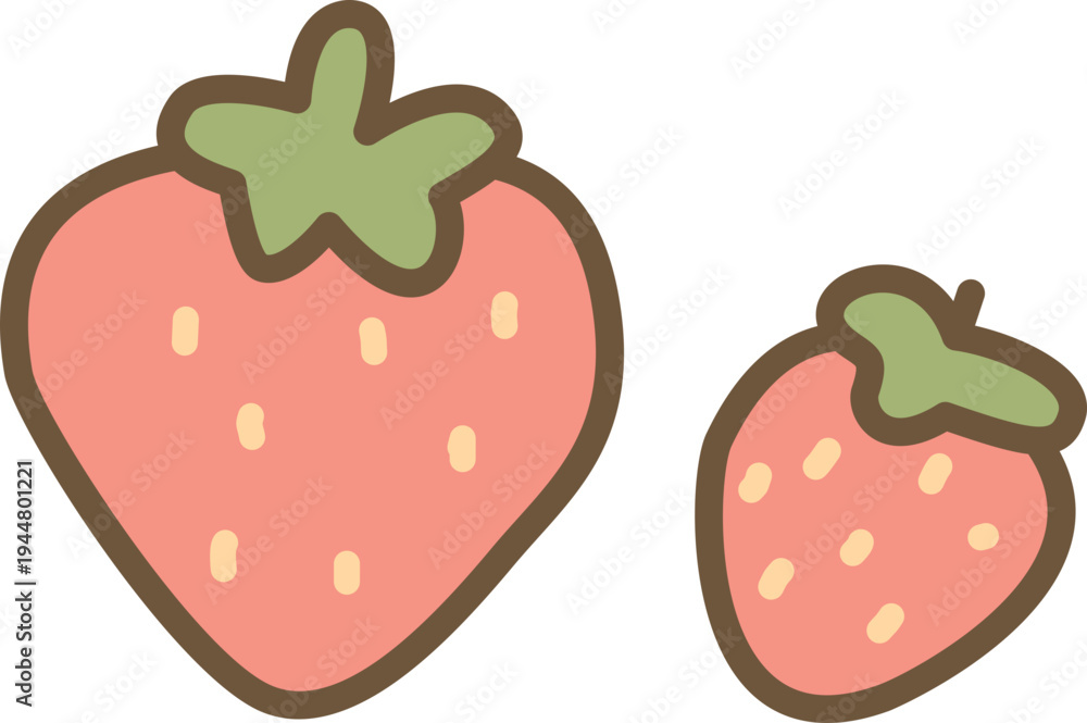 Fototapeta premium Strawberry Label Tag Fruit Icon
