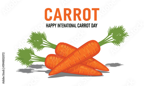Vibrant carrots celebrating international carrot day