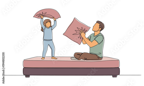 Couple changing bed sheets together