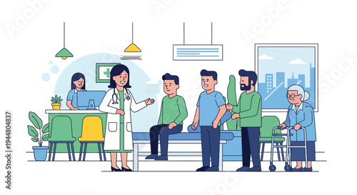 People in a Waiting Room.