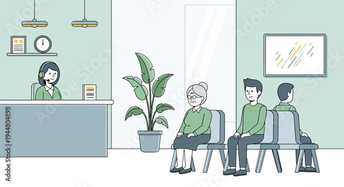 People Waiting In Office.