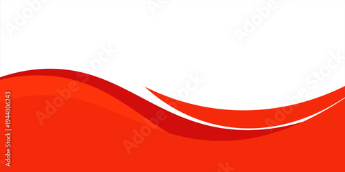 Vector red line background curve element with white space for text and message design, overlapping layers, vector