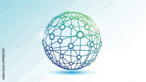 Digital Globe Network Connection Technology Concept.