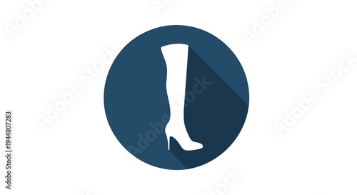 Vector high heel boot icon