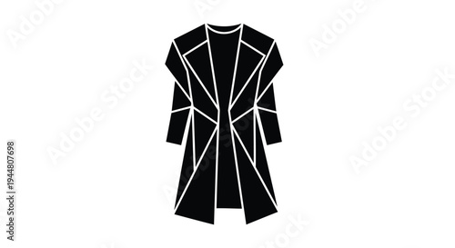 Vector illustration of a black and white geometric blazer