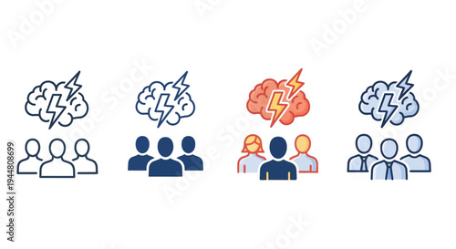 Brainstorming session with people discussing ideas and innovation concept