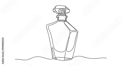 Vector illustration of a single perfume bottle