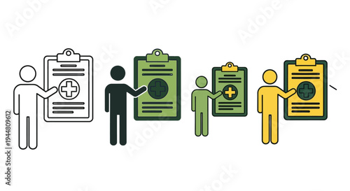 Healthcare Professional Presenting Medical Report and Patient Information on Clipboard for Consultation and Treatment Planning, Displaying Essential Health Data