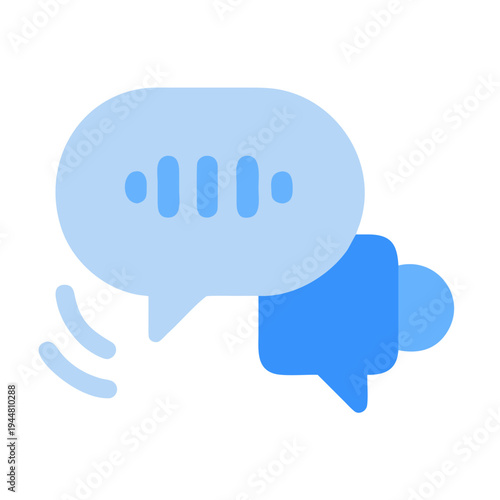 Communication Illustration Featuring Chat Bubble and Megaphone on Black Background