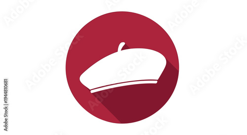 Vector acorn icon in red circle