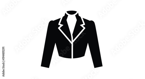 Vector black business jacket icon