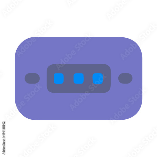 Stylized Password Pad or Security Keypad Icon with Square Buttons