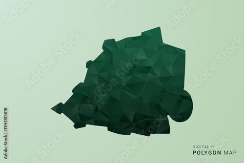 Holy See Map - Green Polygon Style Vector Illustration, Low Poly Geometric Design with Clean Silhouette on soft green Background.