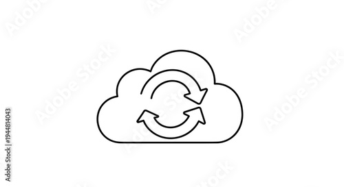 Cloud Backup Data Storage Sync Icon.