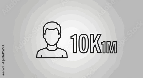 Social media follower count icon.