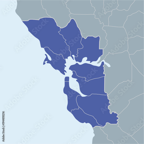Map of San Francisco Bay Area