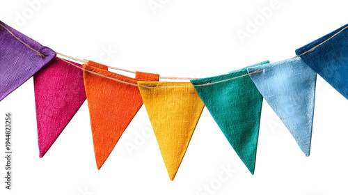 Colorful Bunting Flags Decoration for Celebrations and Parties.
