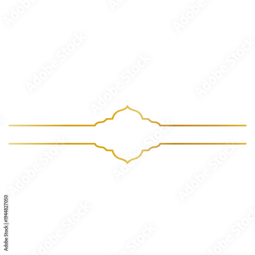 Minimal Luxury Gold Ornamental Line Divider for Invitations