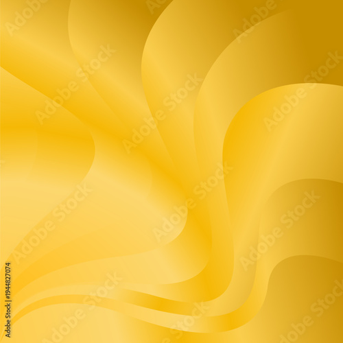 Abstract Golden Gradient Fluid Wave Background with Smooth Luxury Shapes