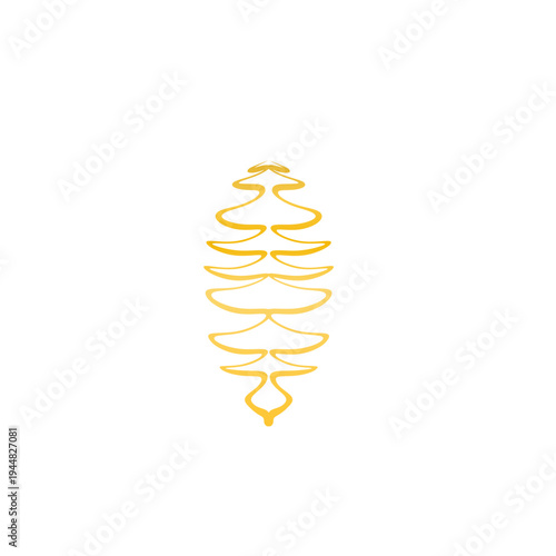 Golden Islamic Ornament Line Art with Elegant Ramadan Decoration Design