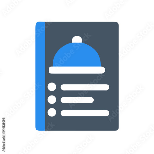 Minimalist restaurant menu icon showcasing modern design and digital food service concepts